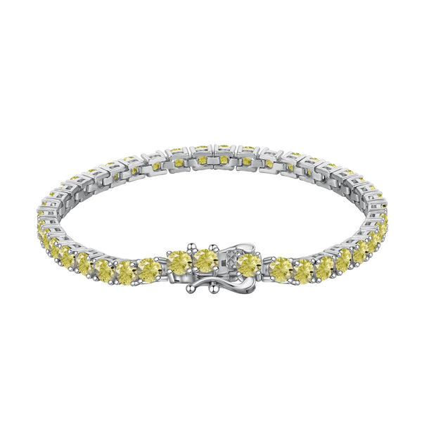 <MAGIC>Ornate Dazzling Round Cut Tennis Bracelet