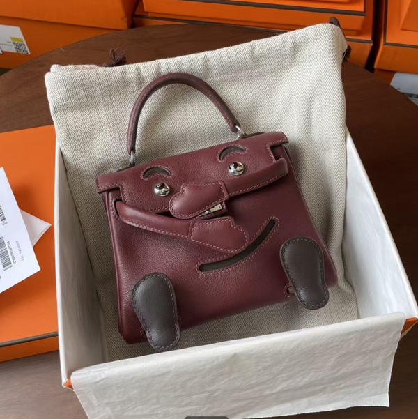 KELLY DOLL 18 BURGUNDY GULLIVER CALFSKIN (MADE-TO-ODER)