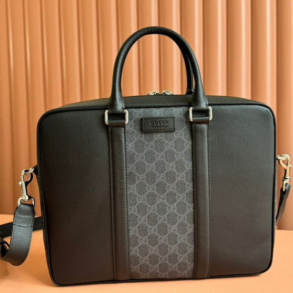 JUMBO MEDIUM BRIEFCASE 36.5 IN EXTRA DARK GREEN GG CALFSKIN